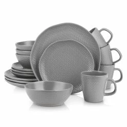 Top 10 😀 Stone Lain Abigail Stoneware Dinnerware Set - Gray 🤩