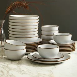 New ⭐ Stone Lain Dean Stoneware Dinnerware Set - White 🥰 -Cheap Stonelain Store tyengej9bzozos57stho