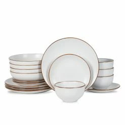New ⭐ Stone Lain Dean Stoneware Dinnerware Set - White 🥰