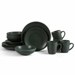 Wholesale 👏 Stone Lain Griffin Stoneware Dinnerware Set - Green 😉
