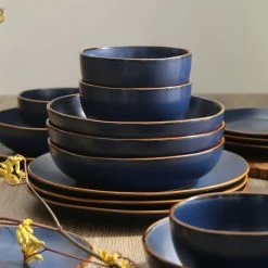 Best reviews of 🌟 Stone Lain Dean Stoneware Dinnerware Set - Blue ⭐ -Cheap Stonelain Store w3tiquzjknuvnlpewlre