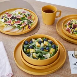 Best Pirce ⌛ Stone Lain Cleo Stoneware Dinnerware Set - Yellow ❤️ -Cheap Stonelain Store whtmthcofzbq3zkgjtpr