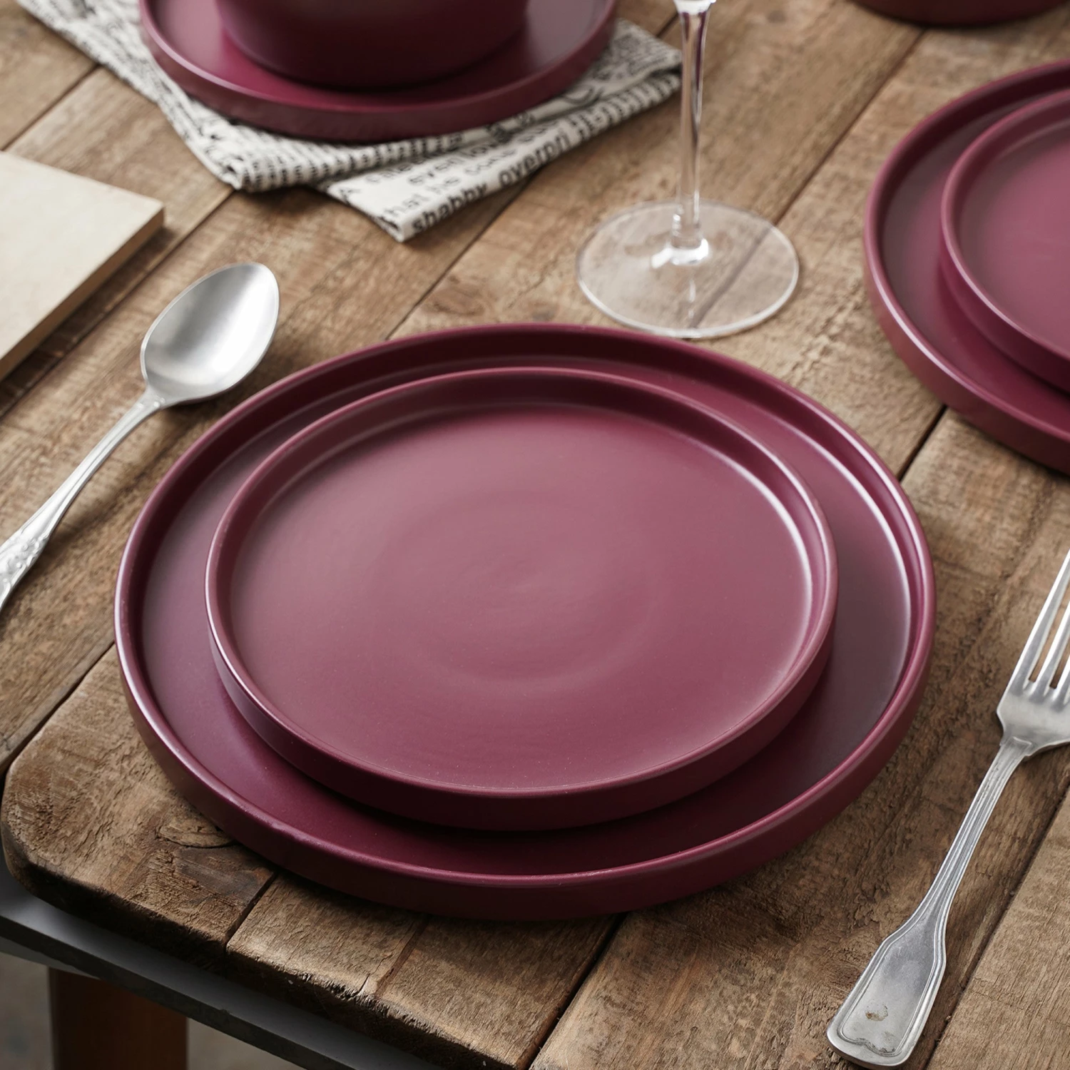 Best Pirce 🥰 Stone Lain Chelsea Stoneware Dinnerware Set - Purple ⭐ 6 Best Pirce 🥰 Stone Lain Chelsea Stoneware Dinnerware Set - Purple ⭐ - Image 6