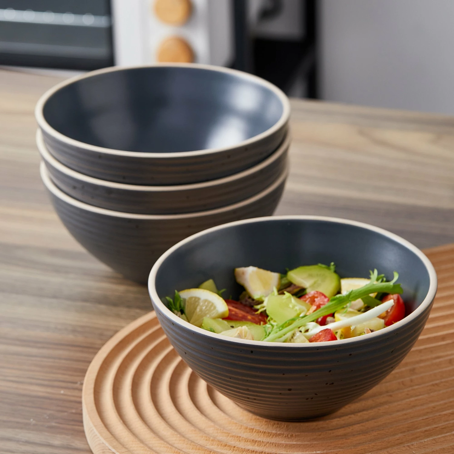 Wholesale ⭐ Stone Lain Lauren Stoneware Dinnerware Set - Charcoal 🧨 6 Wholesale ⭐ Stone Lain Lauren Stoneware Dinnerware Set - Charcoal 🧨 - Image 6