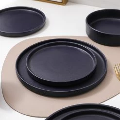 Wholesale ✨ Stone Lain Cleo Stoneware Dinnerware Set - Dark Blue 🧨 -Cheap Stonelain Store xbbu15vjxp6est8kezgl