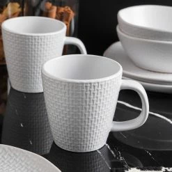 Best Sale 🔔 Stone Lain Abigail Stoneware Dinnerware Set - White 😀 -Cheap Stonelain Store xdbrfxxeo69djr4cuxwd