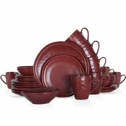 Hot Sale 🌟 Stone Lain Clara Porcelain Dinnerware Set - Burgundy 🧨 -Cheap Stonelain Store xxhq1days5gf9jbynqq8 d58281e9 057d 40b2 b4e3 23d999287bf6