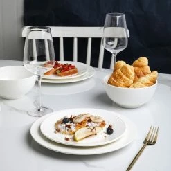 New 🔔 Stone Lain Evermore Porcelain Dinnerware Set - White 🧨 -Cheap Stonelain Store y1gqvoxc7hbw1sv07if5