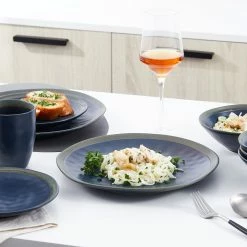 Best Sale 🥰 Stone Lain Serafina Stoneware Dinnerware Set - Blue 🎁 -Cheap Stonelain Store ykcr0ukzgpv0yudlzli8