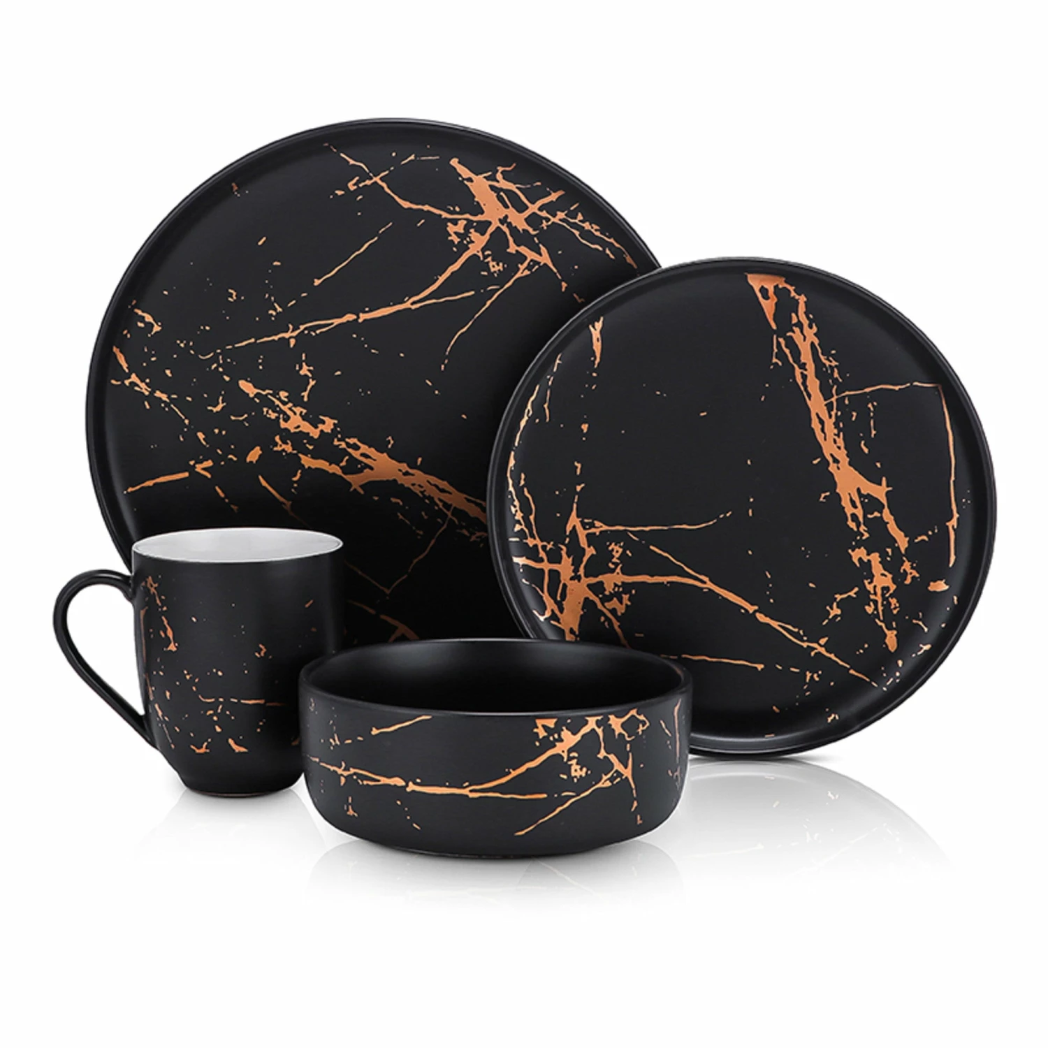 New ๐ Stone Lain Zora Porcelain Dinnerware Set - Black ๐ 1 New ๐ Stone Lain Zora Porcelain Dinnerware Set - Black ๐
