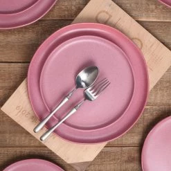 Best Pirce 😀 Stone Lain Tom Stoneware Dinnerware Set - Pink White 😀 -Cheap Stonelain Store yqd2ov01ypzgx56ljbgl