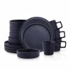 Wholesale ✨ Stone Lain Cleo Stoneware Dinnerware Set - Dark Blue 🧨
